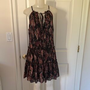 Drew Black Floral Women's Dress size Small loose fitting boho dress